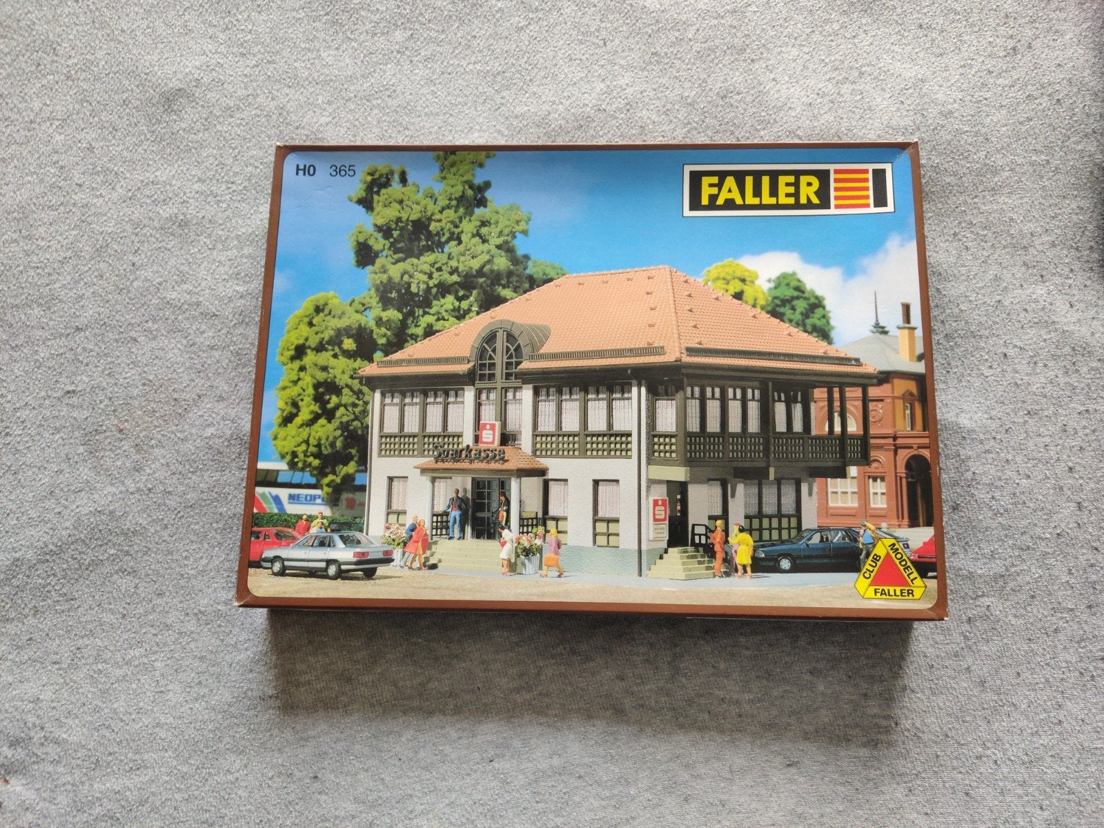 Faller HO 365 Sparkasse modelbouw set (nieuw in doos), Overige merken, Gelijkstroom of Wisselstroom, Brug, Tunnel of Gebouw, Nieuw