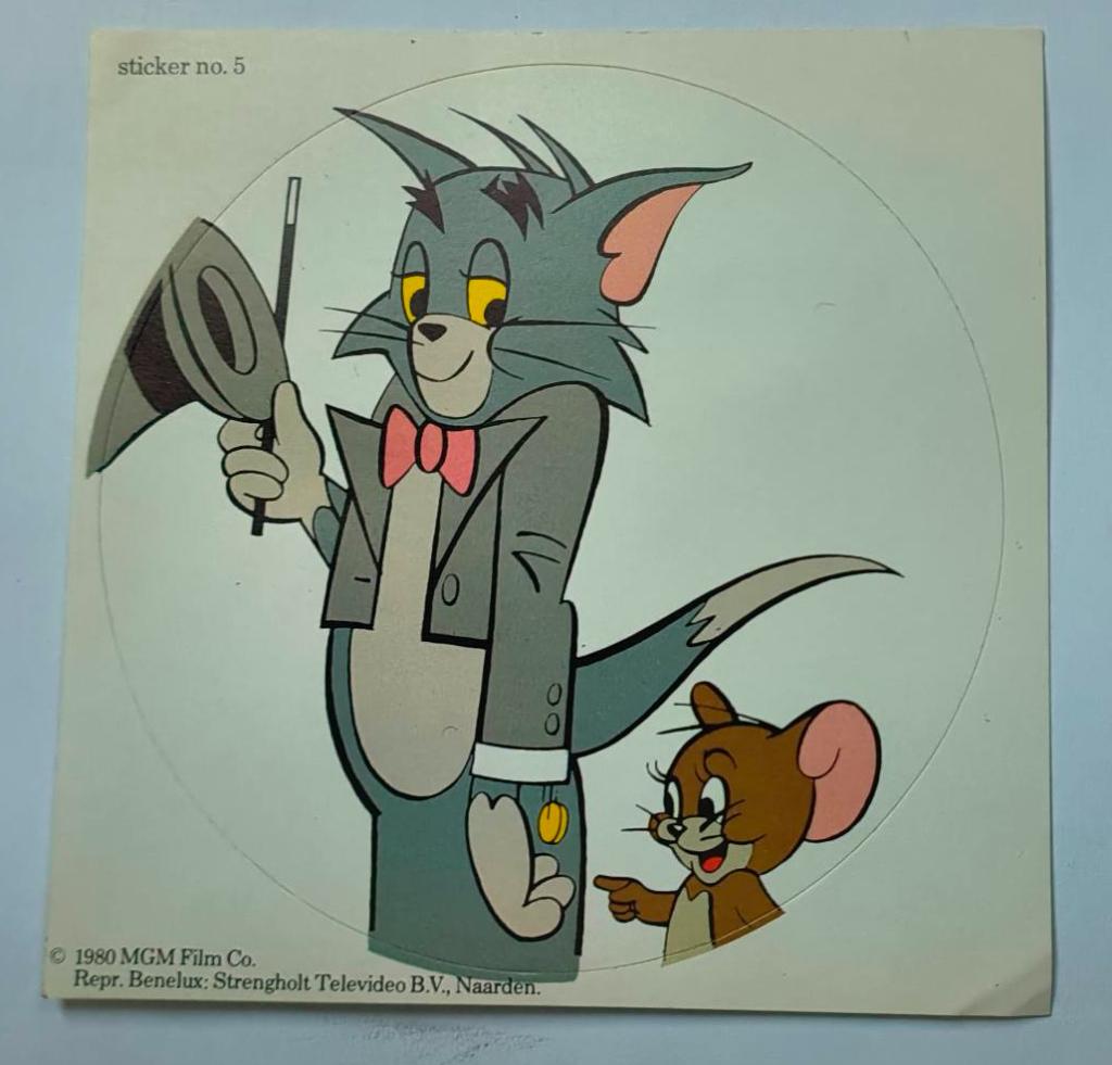 Sticker Tom & Jerry nr.5, Verzamelen, Ophalen of Verzenden, Zo goed als nieuw, Strip of Tekenfilm