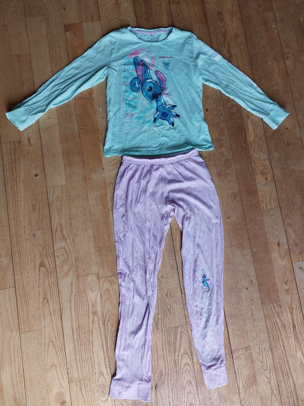 Pyjama Stitch maat 140, Nacht- of Onderkleding, Gebruikt, Meisje, C & A