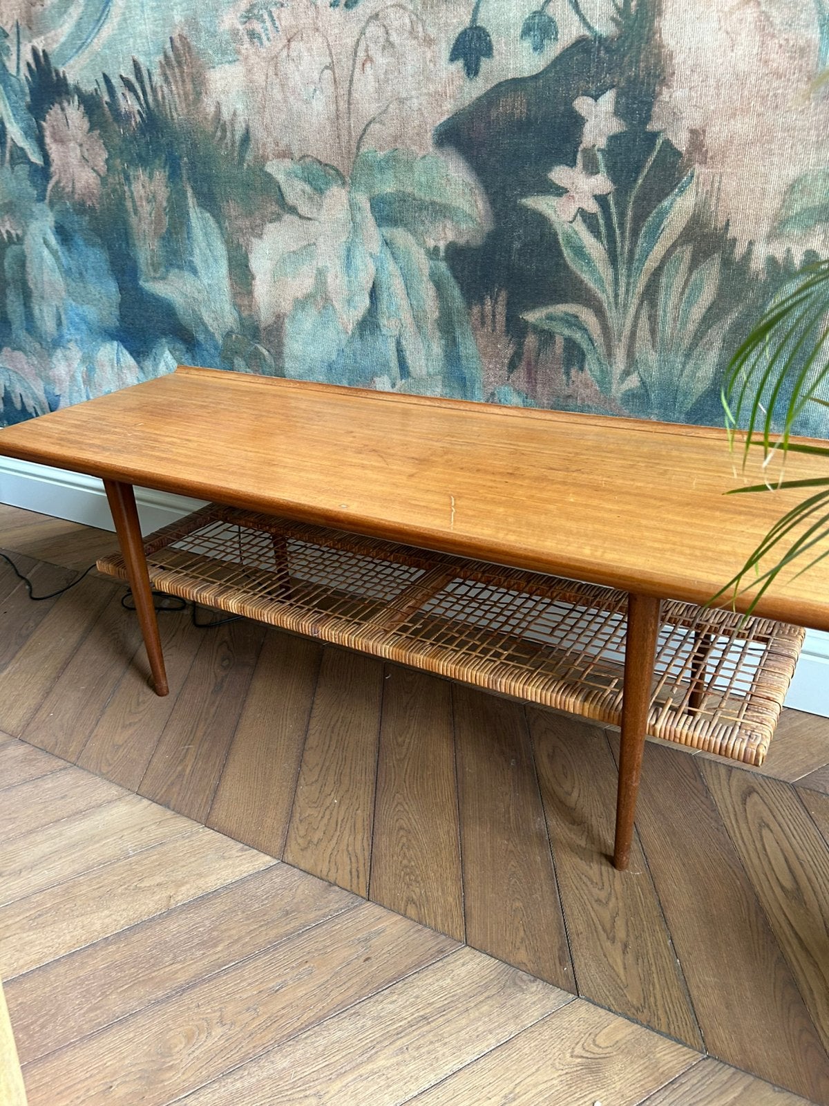 Vintage Deense of Nederlandse salontafel teak, Huis en Inrichting, Tafels | Salontafels, Ophalen, Minder dan 50 cm, Gebruikt, 100 tot 150 cm