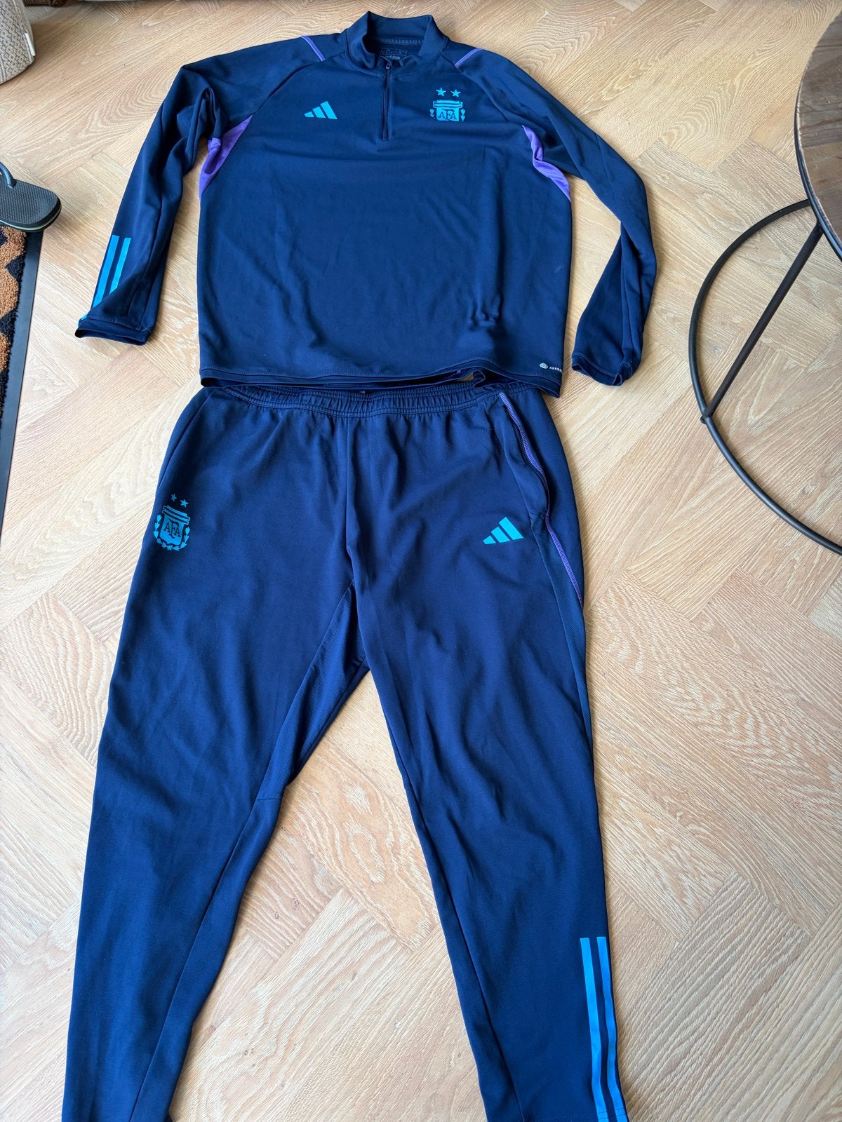 Adidas Argentinië Trainingspak - Maat XL, Blauw, Maat 56/58 (XL), Ophalen of Verzenden, Zo goed als nieuw