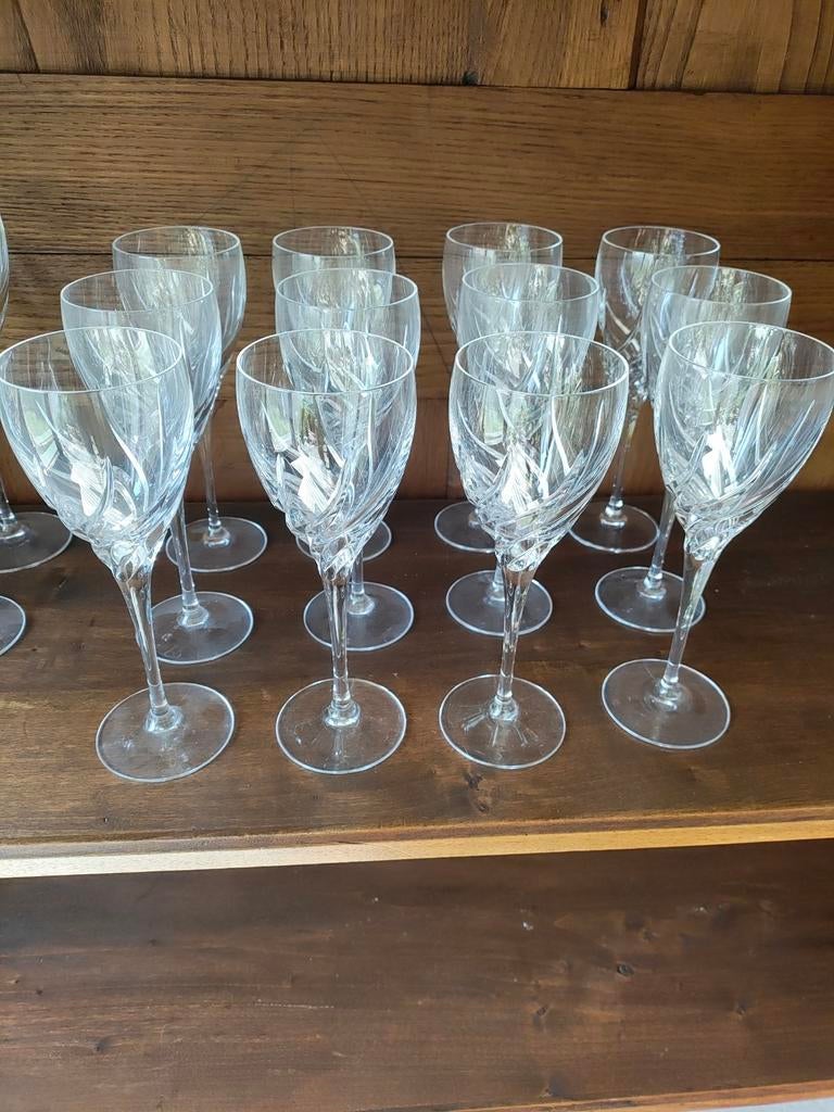 Complete set Wedgwood Toscane kristallen wijnglazen (24 st.), Ophalen