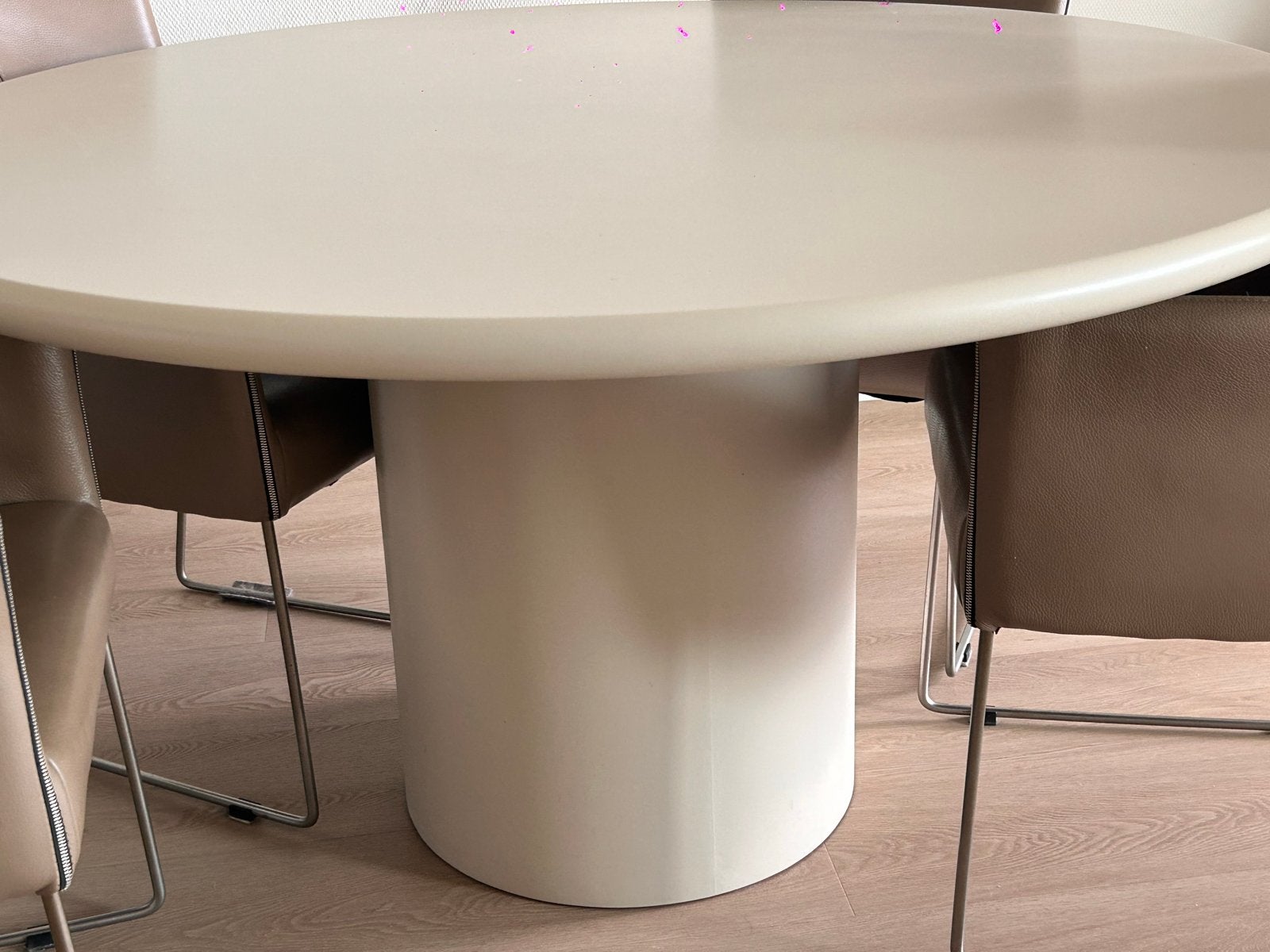 Ronde eettafel Betonlook/stoneskin, Overige materialen, Gebruikt, 100 tot 150 cm, Rond