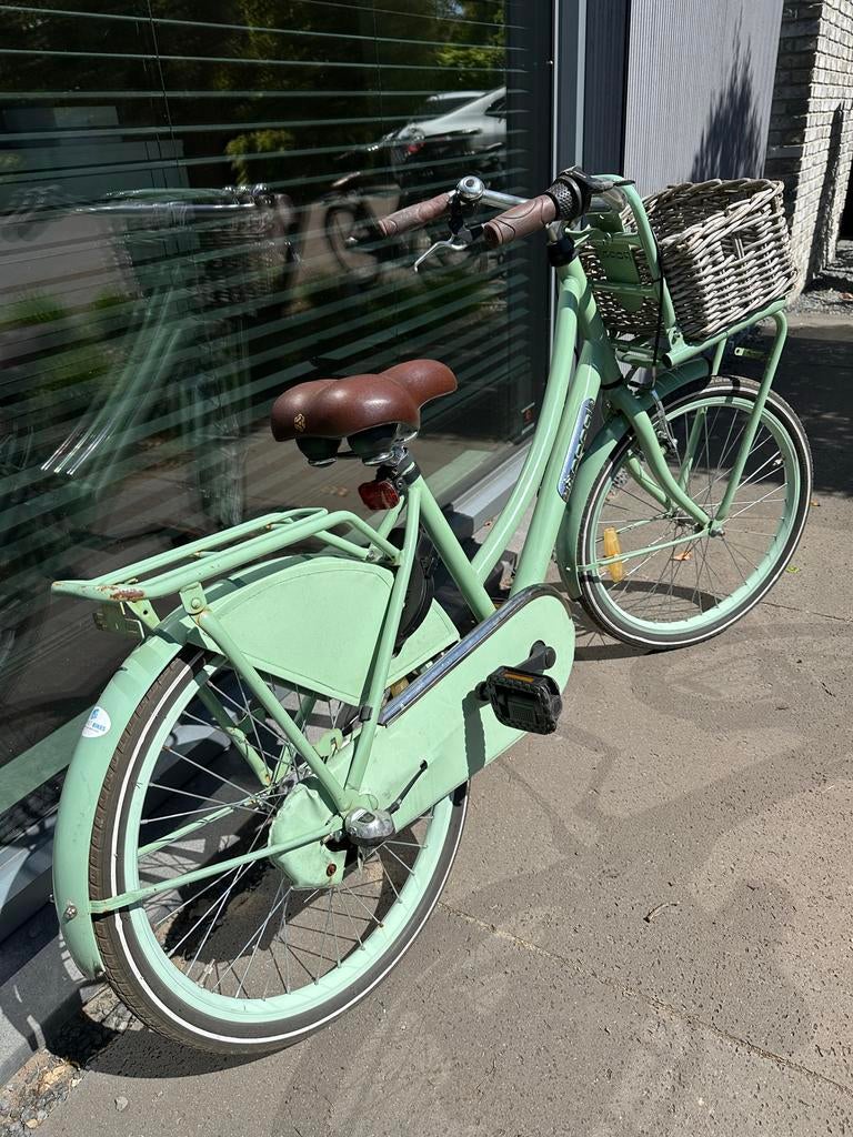 Popal 22 inch kinderfiets - Mintgroen, Fietsen en Brommers, Ophalen, Gebruikt, Velgrem, Handrem