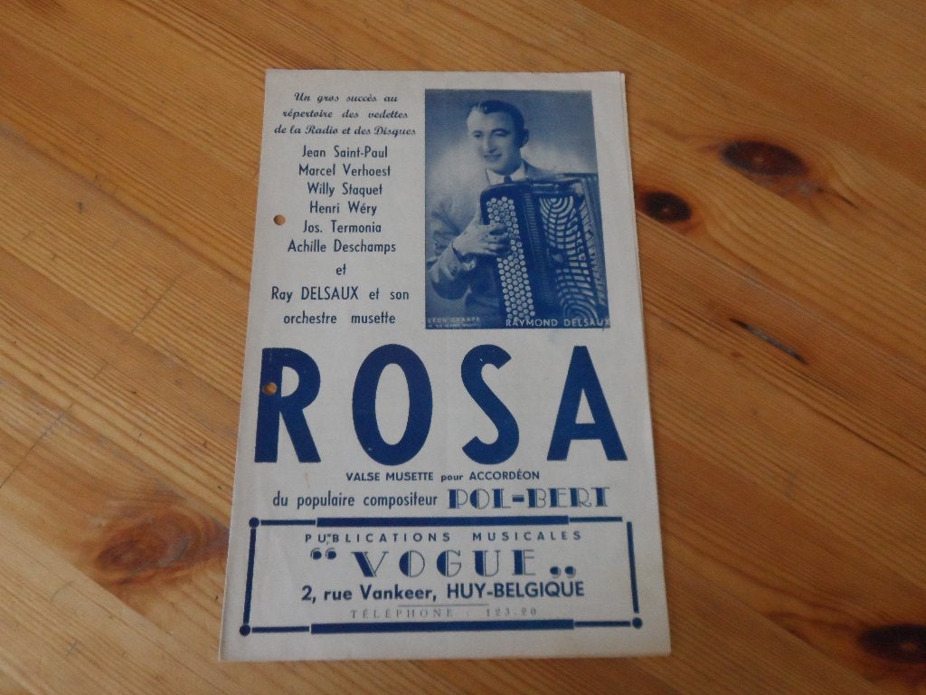 Rosa - pol bert, Muziek en Instrumenten, Bladmuziek, Gebruikt, Ophalen of Verzenden, Artiest of Componist, Populair