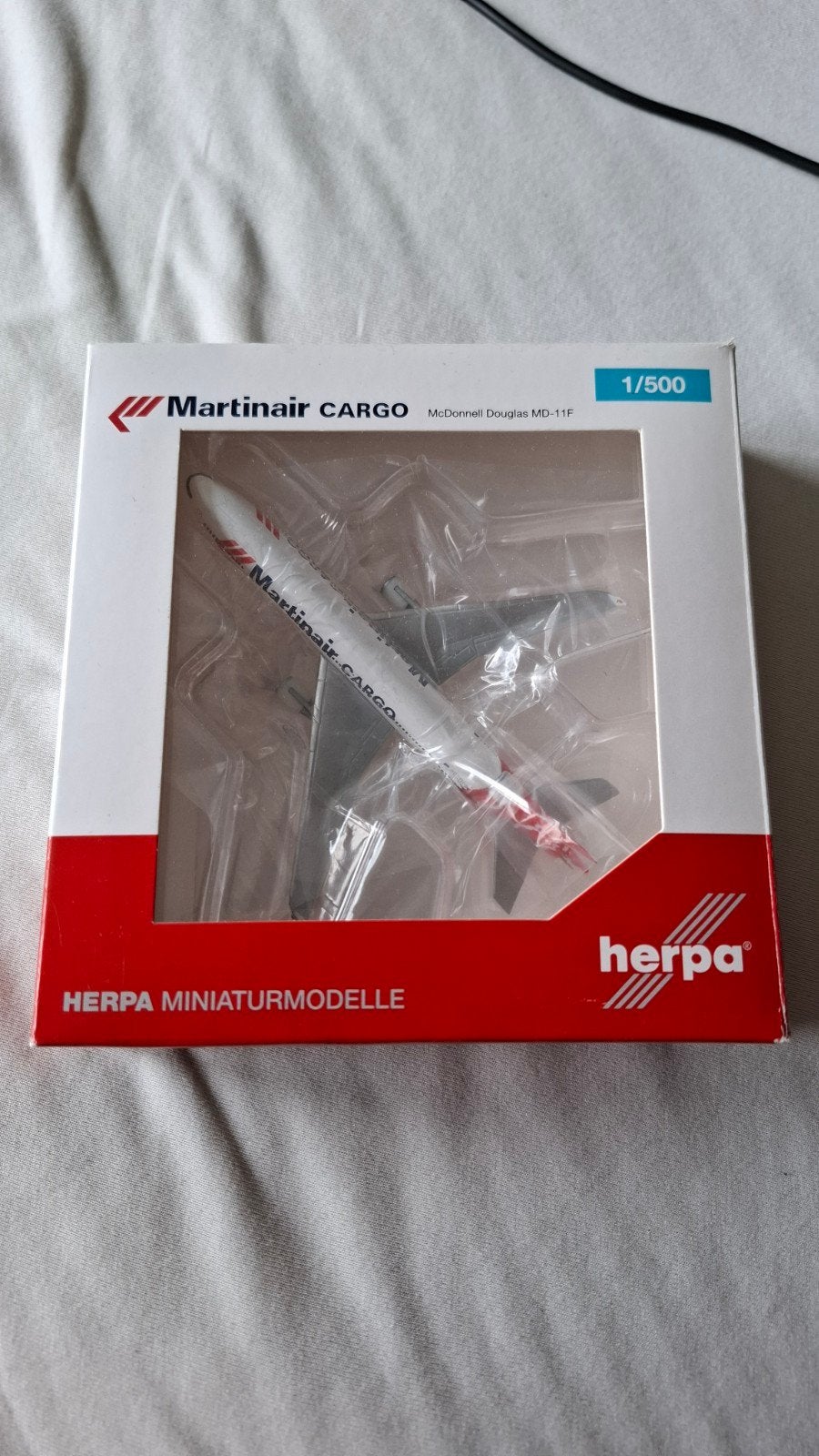 Herpa 1:500 Martinair MD11, Ophalen of Verzenden, Zo goed als nieuw, Schaalmodel