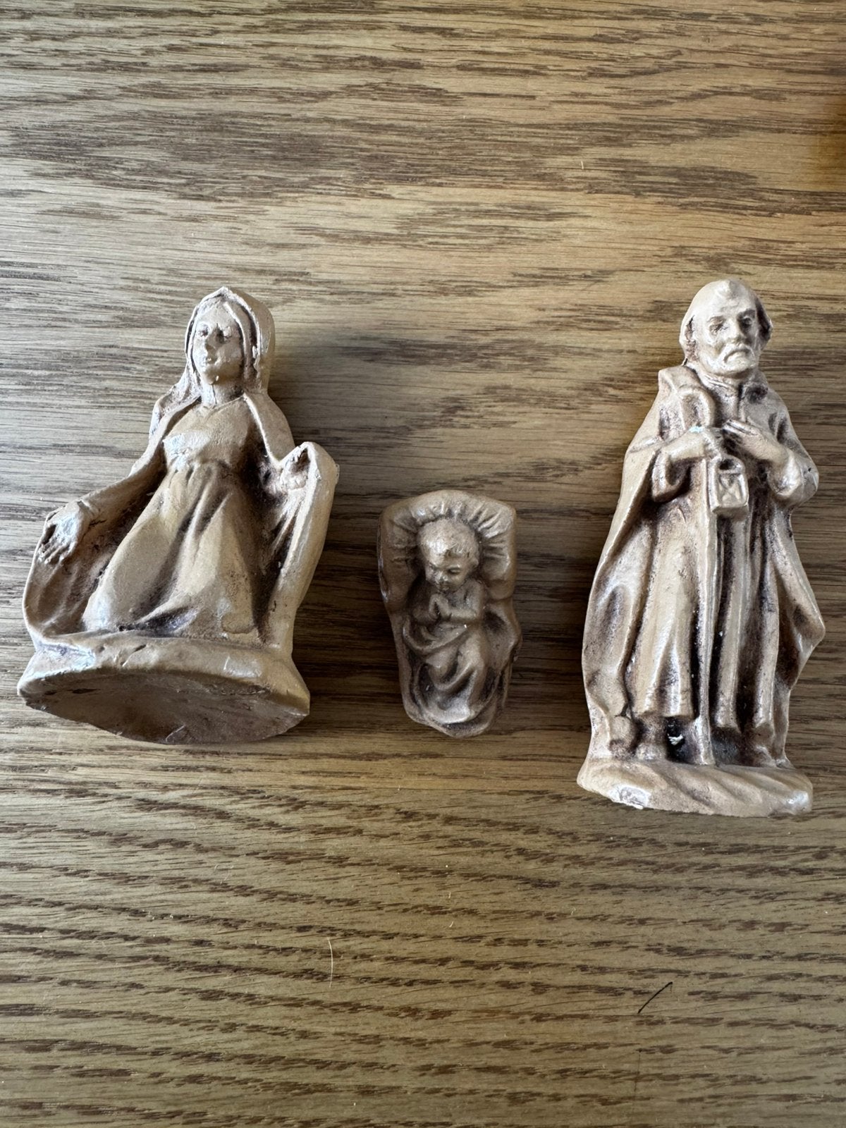 Antieke complete kerststal met originele figuren vintage, Ophalen of Verzenden, Zo goed als nieuw