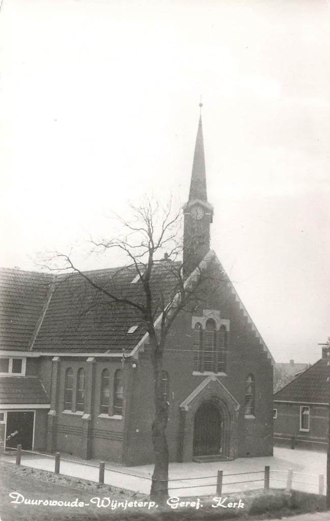 Duurswoude-Wijnjeterp, Geref. Kerk, Verzamelen, Ansichtkaarten | Nederland, Ophalen of Verzenden, 1960 tot 1980, Ongelopen, Friesland