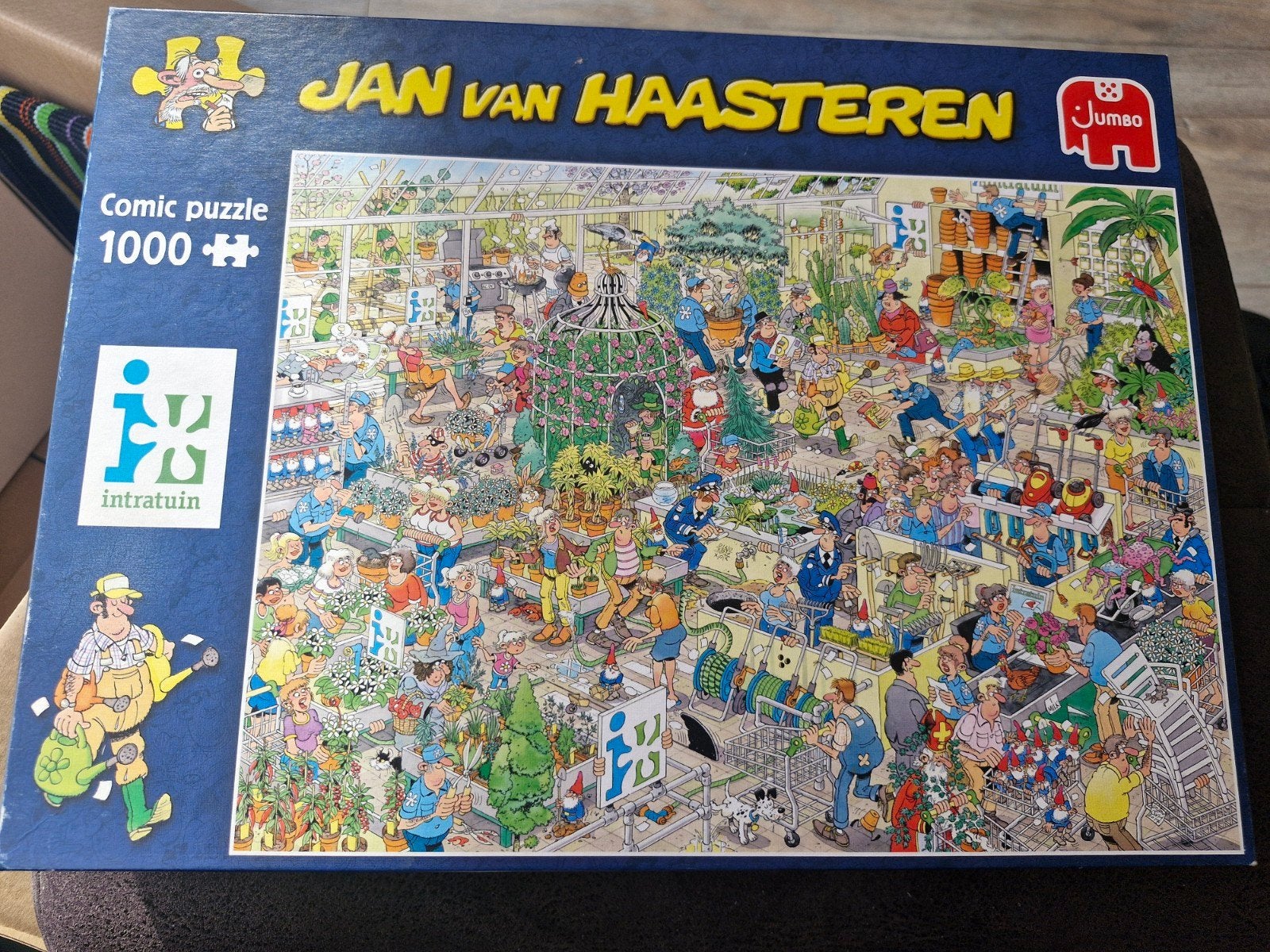 Jan van haasteren puzzel intratuin 1000 stukjes, Ophalen of Verzenden, 500 t/m 1500 stukjes, Zo goed als nieuw, Legpuzzel