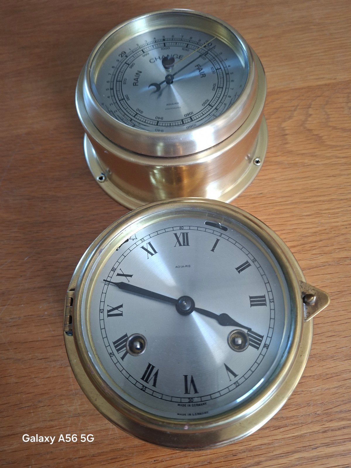 scheepklok Barometer Hermle set 15cm, Ophalen of Verzenden