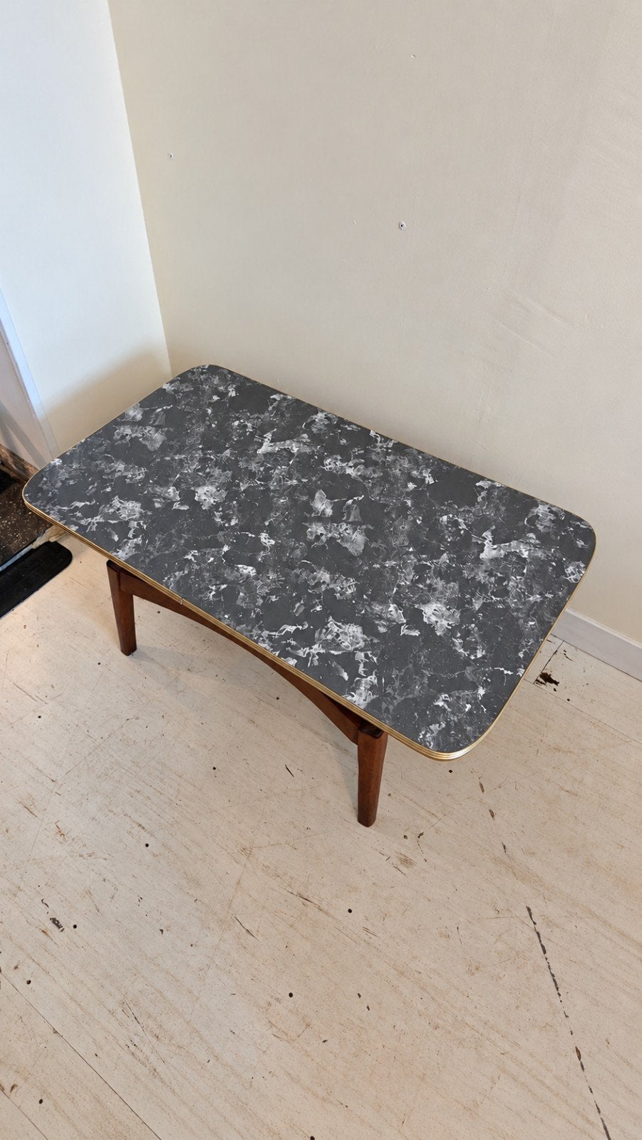 Vintage Wrenger verstelbare  salontafel  jaren 60, Ophalen, Gebruikt, Rechthoekig, 50 tot 100 cm