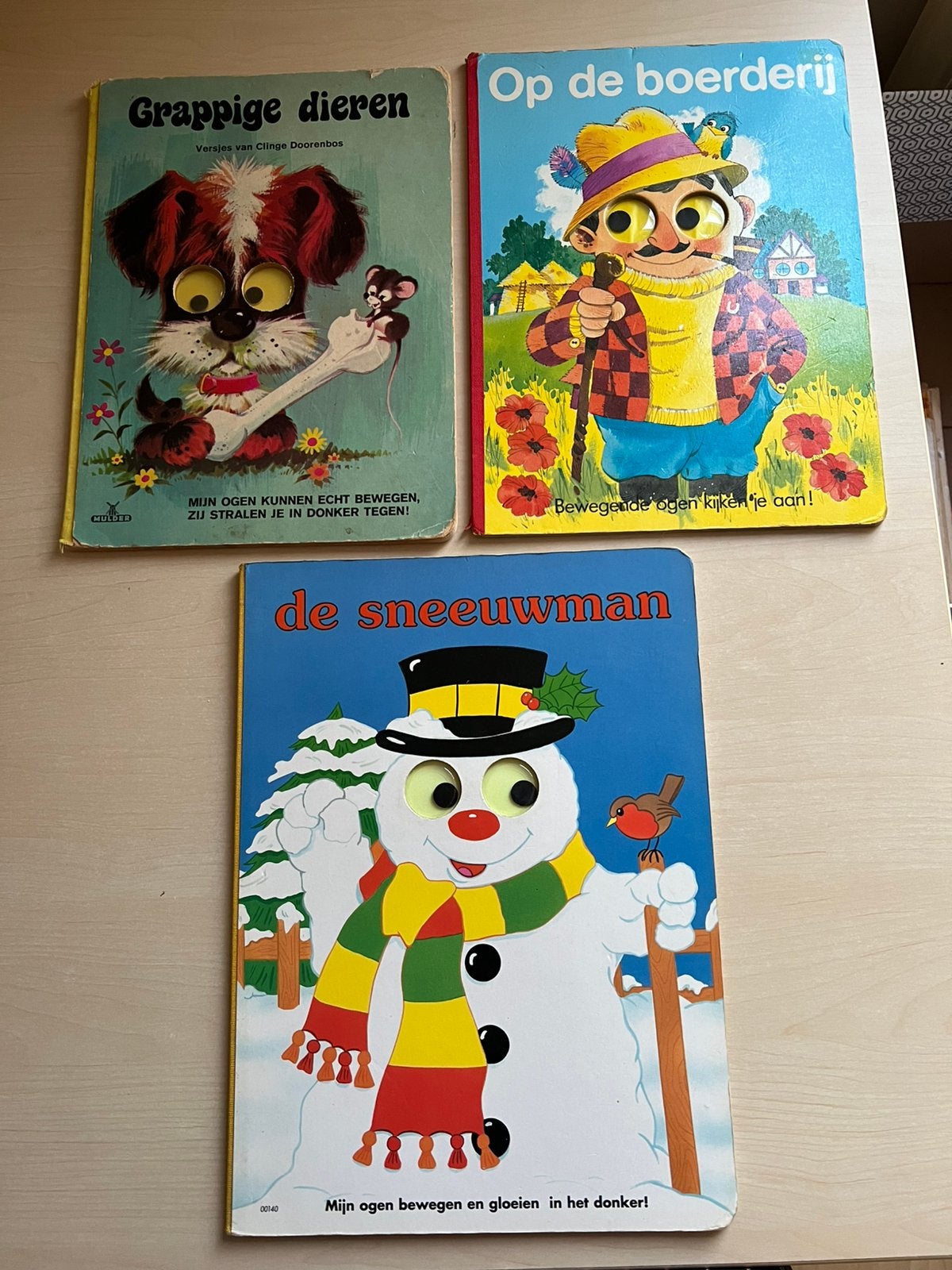 Vintage prentenboeken met bewegende ogen, Antiek en Kunst, Ophalen of Verzenden