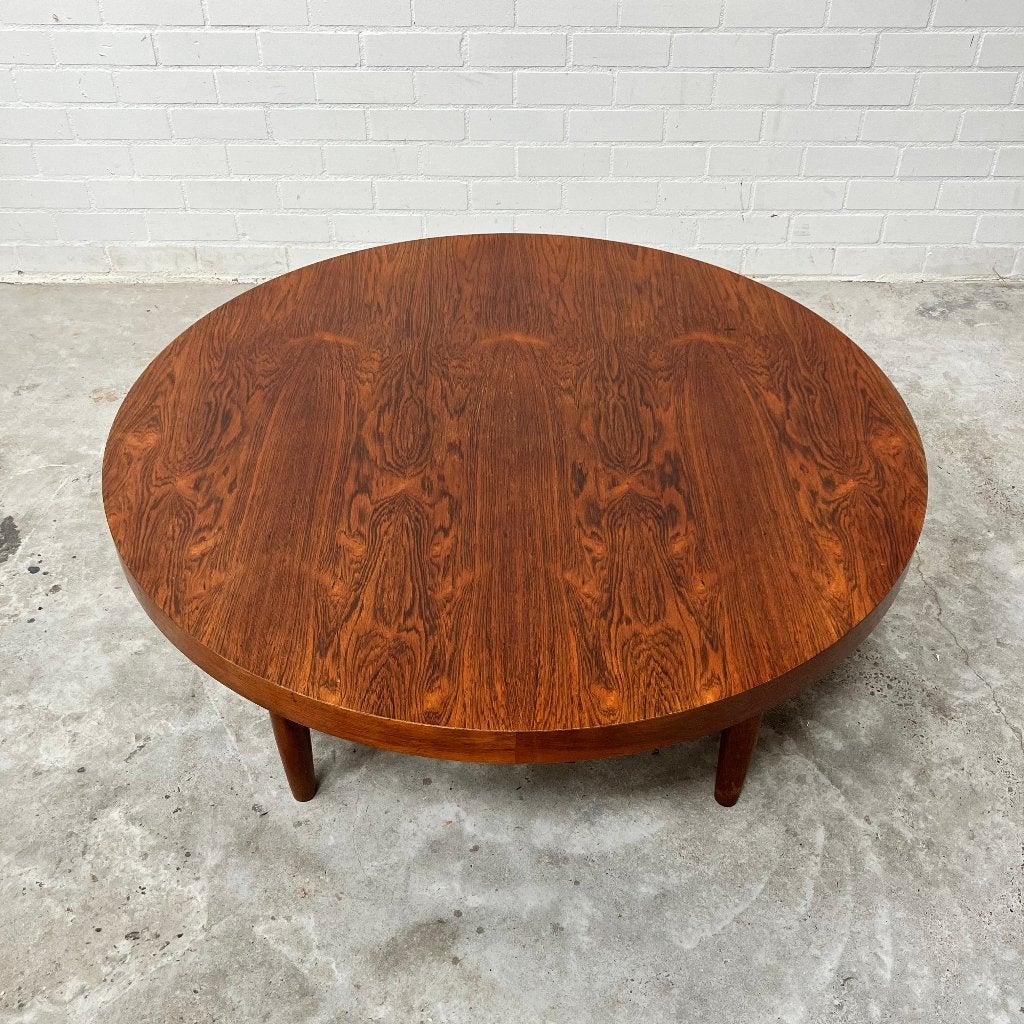 Vintage design salontafel jaren 60 tafel palissander deens, Ophalen, Gebruikt, 100 tot 150 cm, 25 tot 50 cm