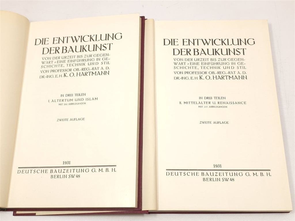 Die Entwicklung der Baukunst — Oudheid tot Renaissance 1931, Ophalen of Verzenden, Gelezen, Architecten