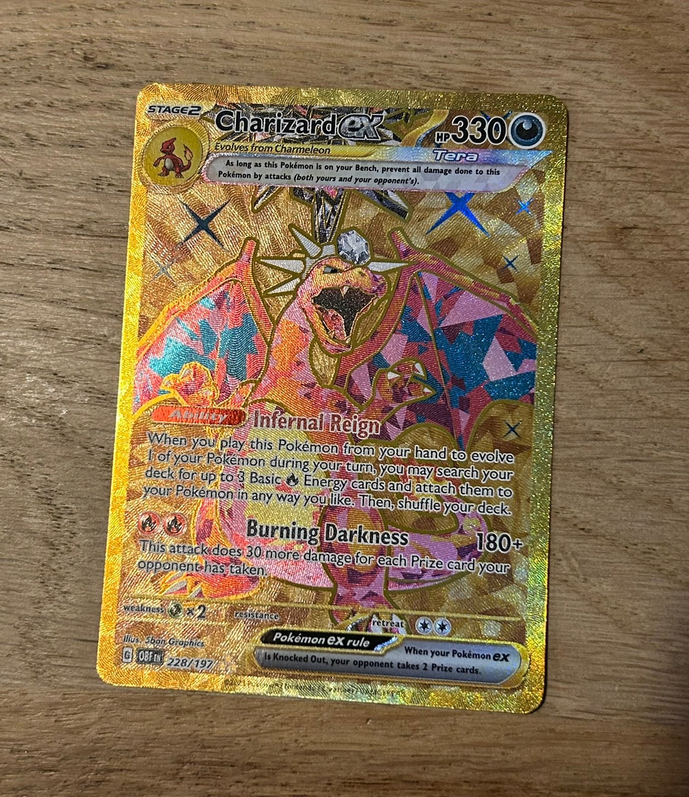 Charizard EX 228, Ophalen of Verzenden, Zo goed als nieuw