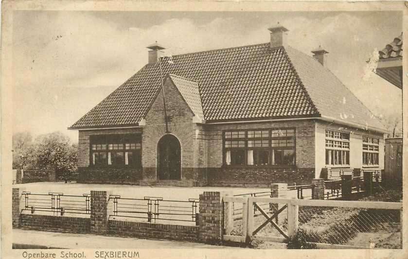 380-665-019 Sexbierum Openbare School, Verzenden, Voor 1920, Friesland