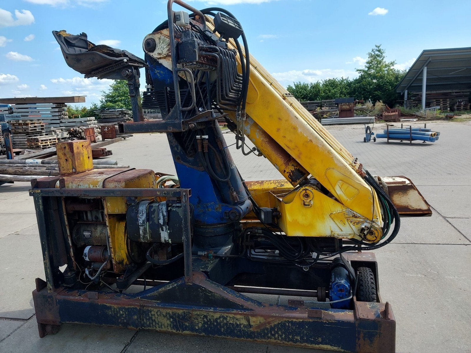 autolaadkraan, Ophalen, Graafmachine