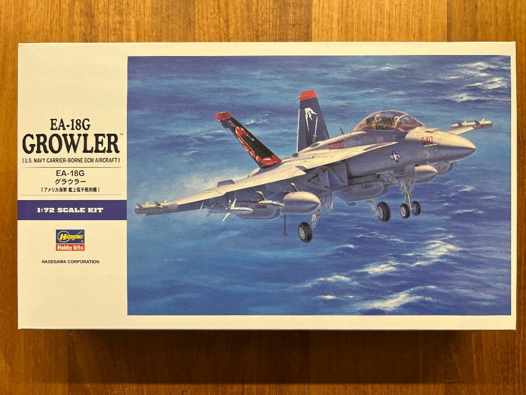 Hasegawa EA-18G Growler 1:72 bouwpakket - 01568, Nieuw, Ophalen of Verzenden, Vliegtuig, Hasegawa