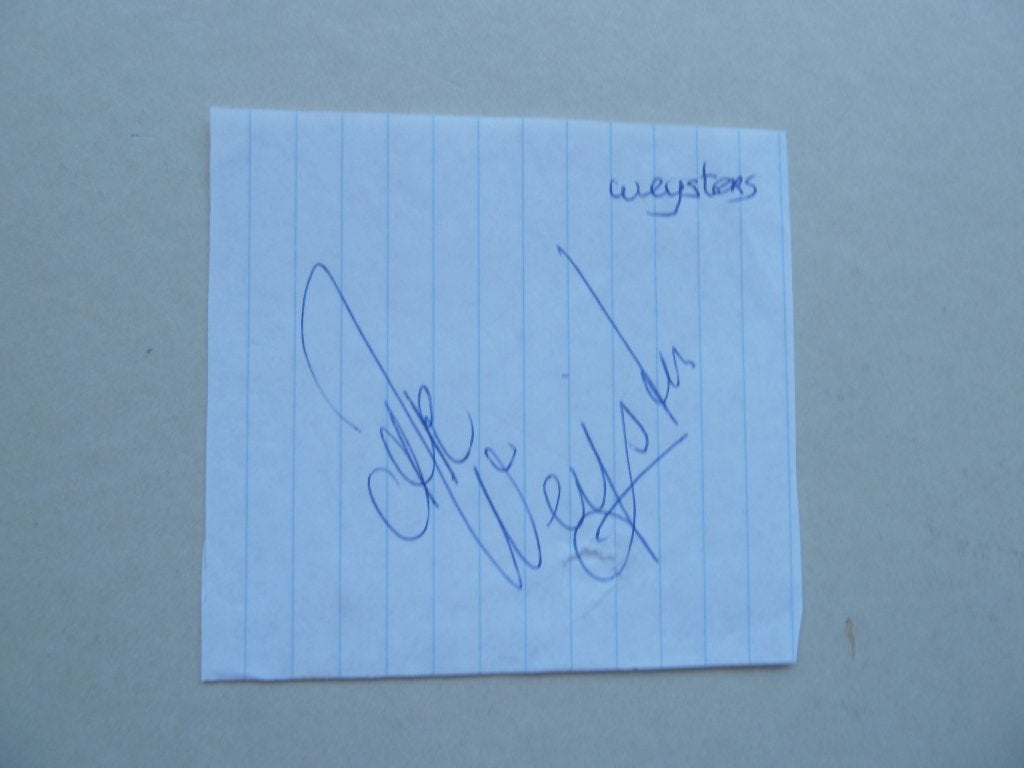 Handtekening.  Ronald.Weijsters.   AZ, Ophalen of Verzenden, Zo goed als nieuw, AZ, Overige typen