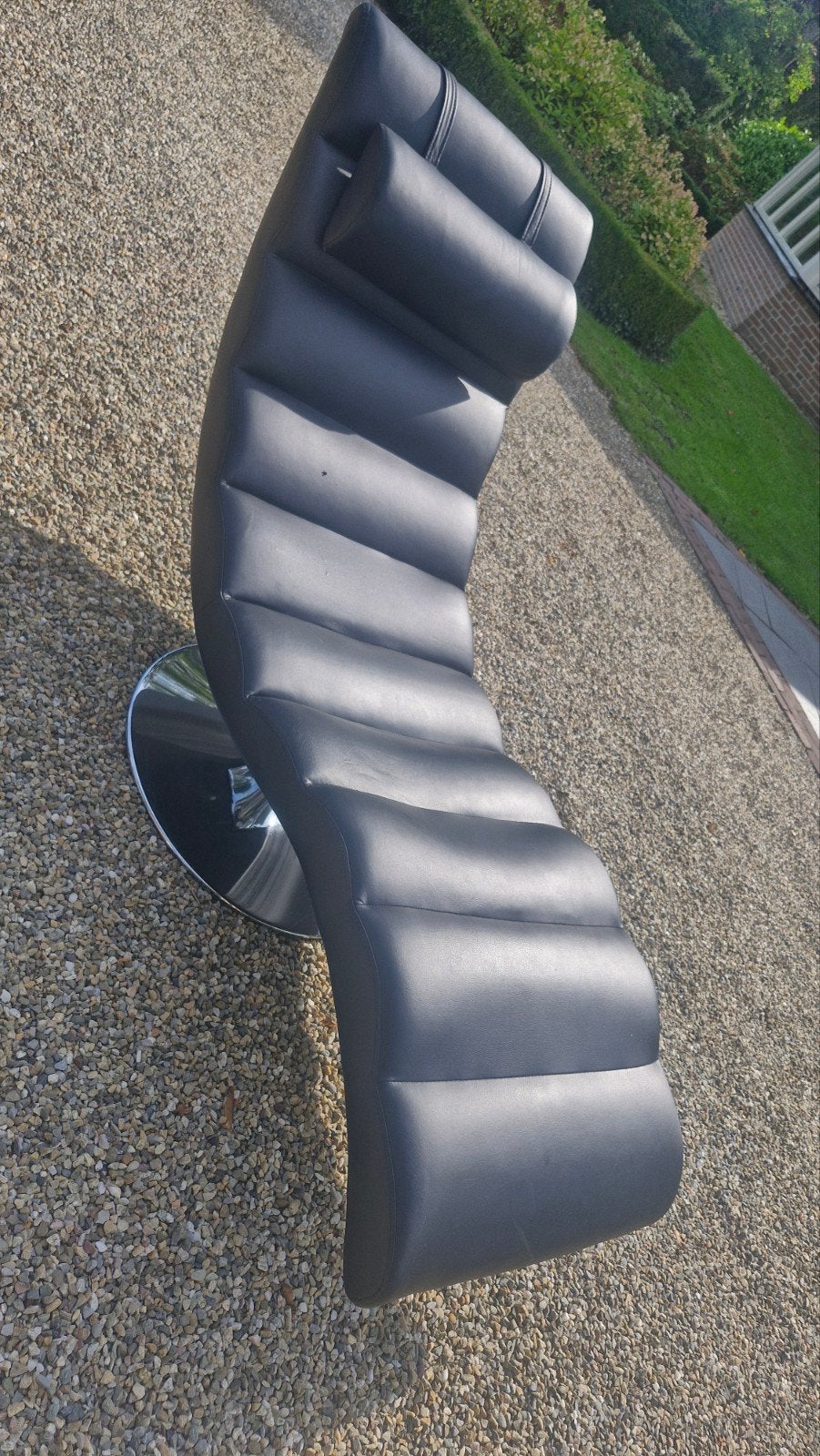 Zwarte design vintage chaise longue, zgan, Ophalen, Kunststof, Zwart, Modern, Design, Lounge
