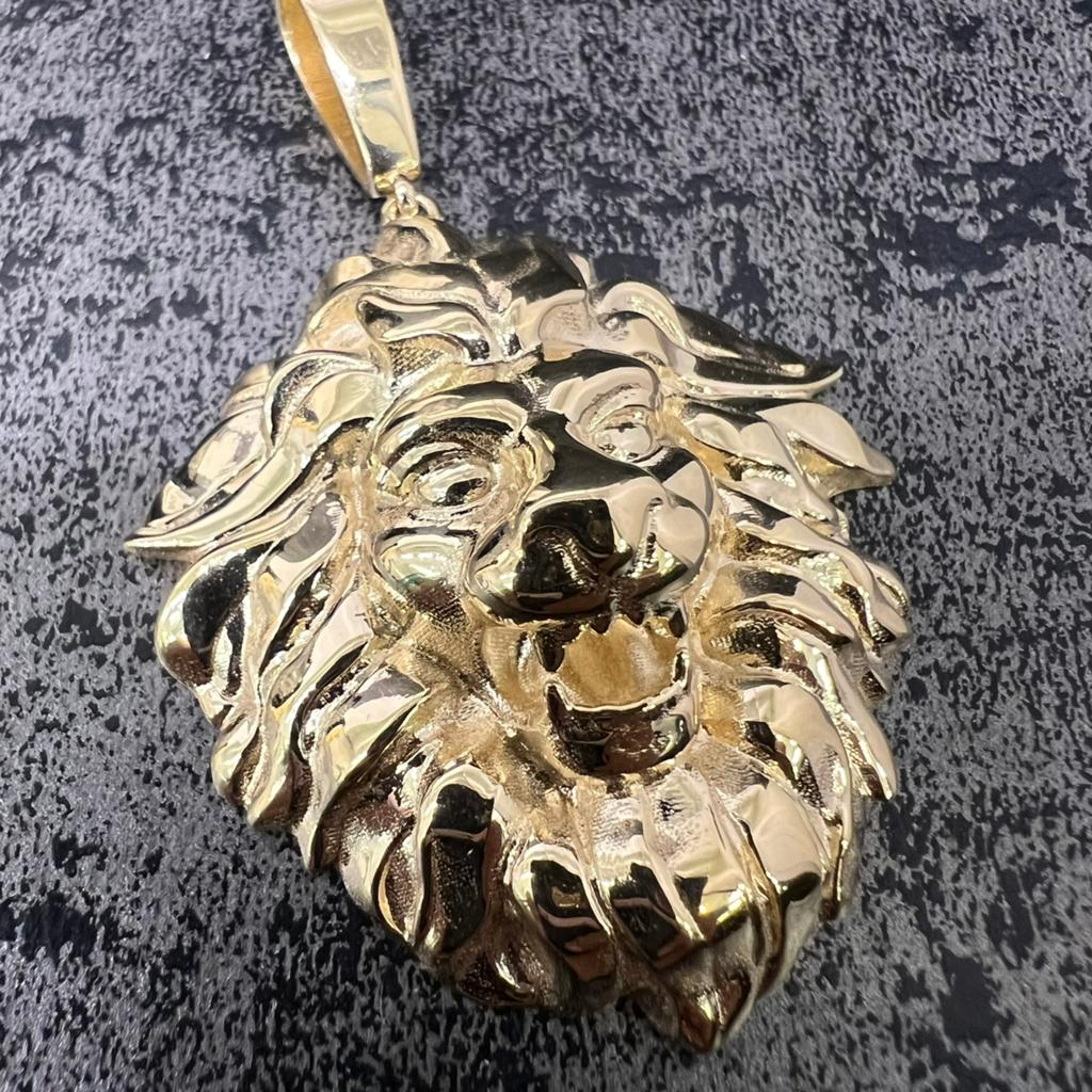 Gouden leeuw kettinghanger 14 karaat goud, Ophalen of Verzenden, Nieuw, Goud, Kruis of Symbool