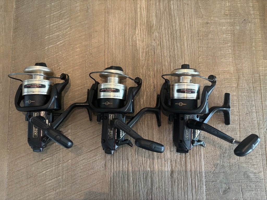 3x Shimano 3500B, Watersport en Boten, Ophalen of Verzenden, Gebruikt, Molen
