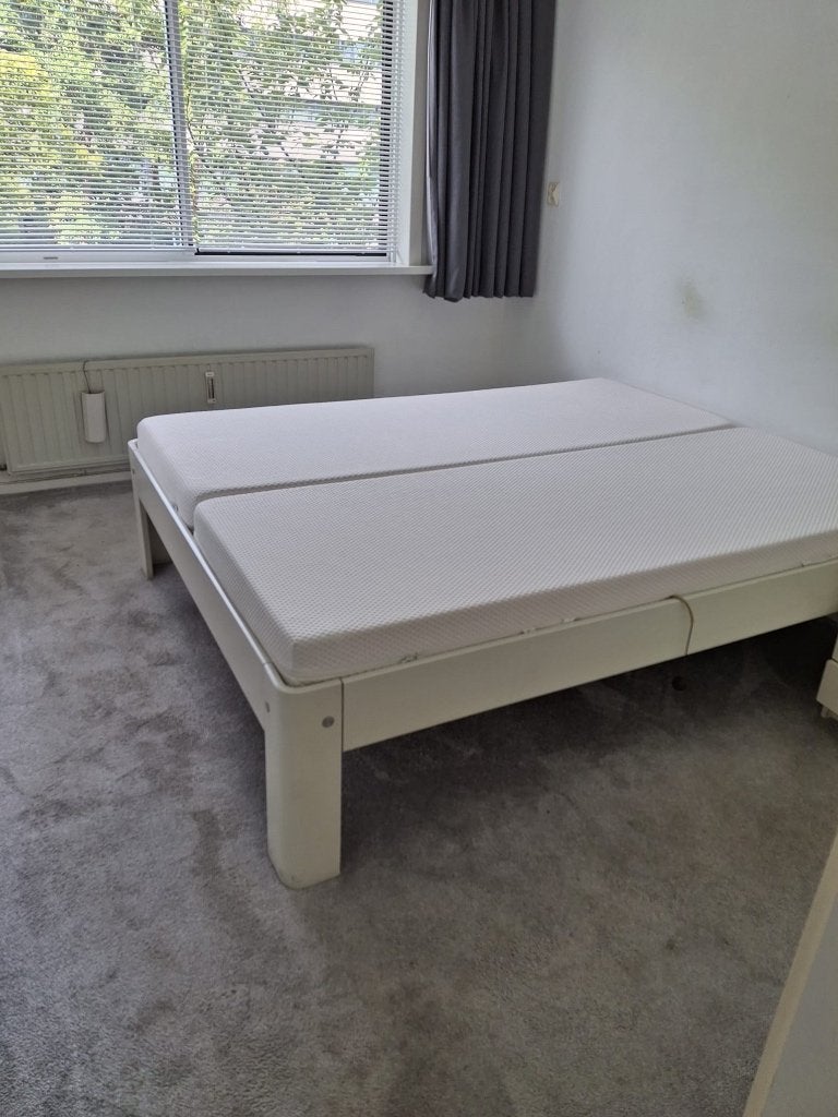 Auping auronde bed 160x200, Ophalen, Wit, Tweepersoons, 200 cm