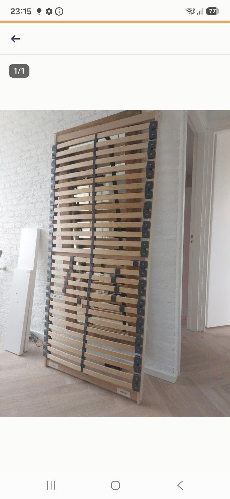 Lattenbodem 90x200 cm - Zo goed als nieuw, Huis en Inrichting, Slaapkamer | Matrassen en Bedbodems, Ophalen, 90 cm, Eenpersoons