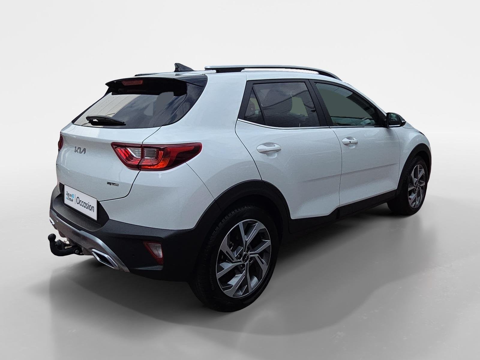Kia Stonic 1.0 T-GDi MHEV GT-PlusLine |Hoge zit | Apple CarP, Auto's, Kia, 12 maanden, Euro 6, Leder en Stof, Wit