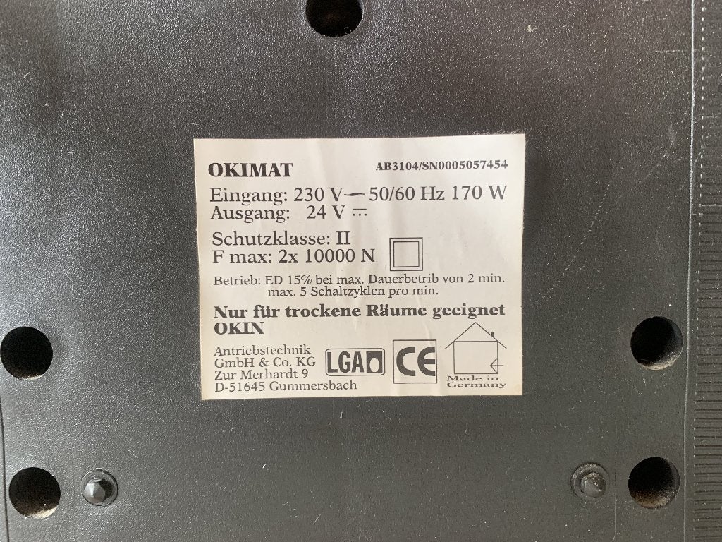 OKIMAT AB3104 전동 침대 모터+리모트 제어 90x200, Ophalen, Gebruikt, 90 cm, Eenpersoons