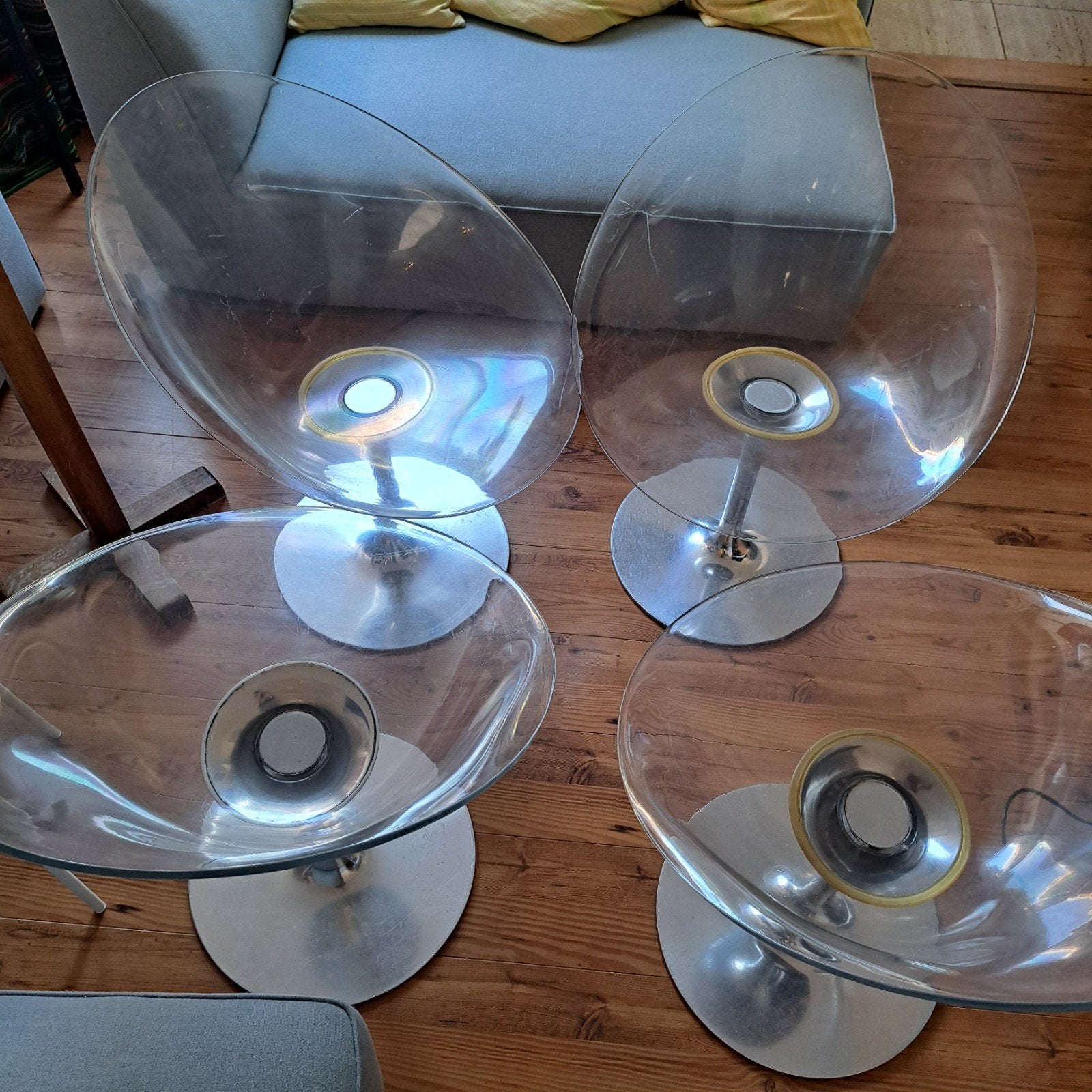 4x Kartell Eros stoelen van Philippe Starck, Ophalen, Overige kleuren, Vier, Modern, Design, Iconisch