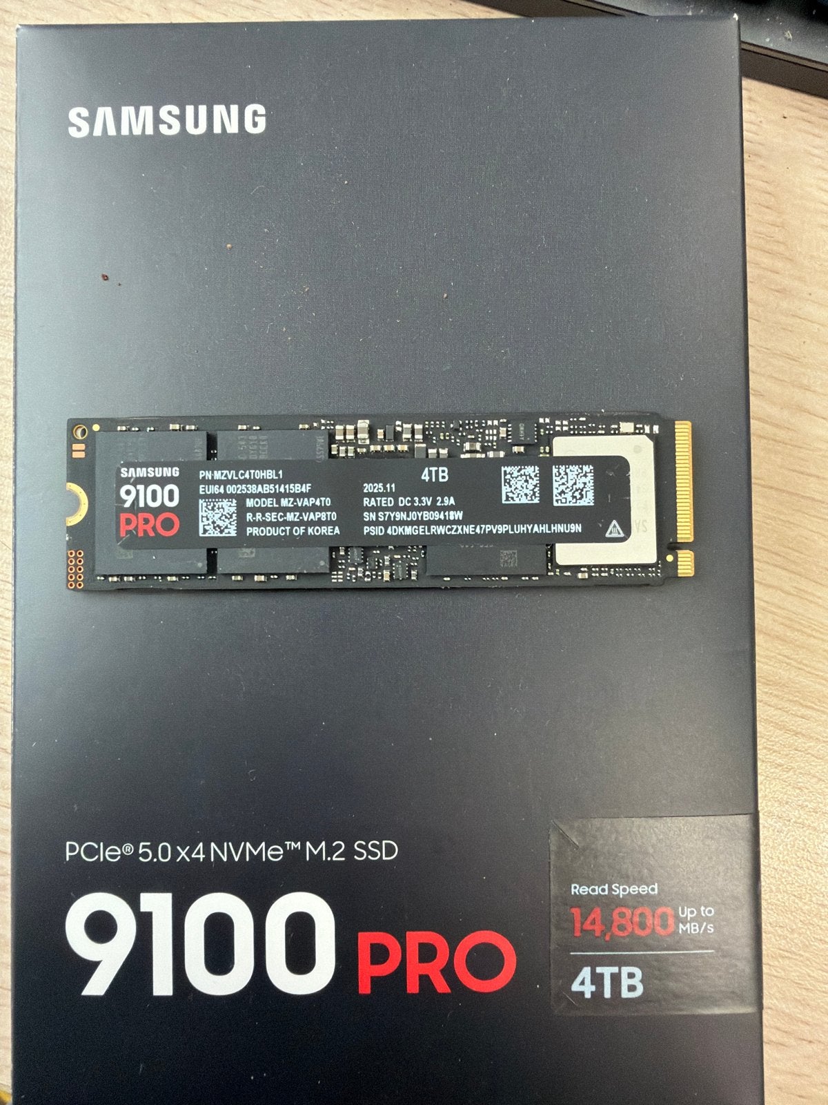 Samsung 9100 PRO 4TB PCIe 5.0 NVMe M.2 SSD, Computers en Software, Intern, Server, SSD, Nieuw
