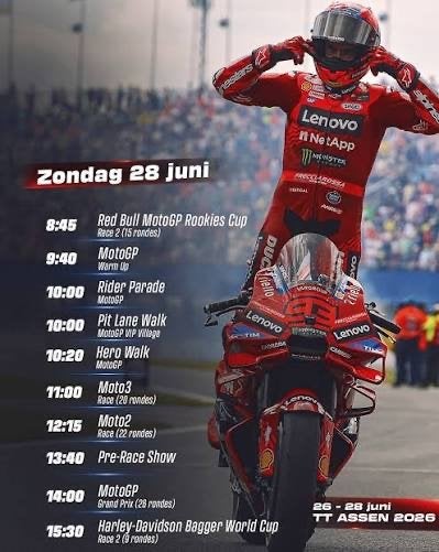 TT Assen, zondag zitplaats ticket, Eén persoon, Juni