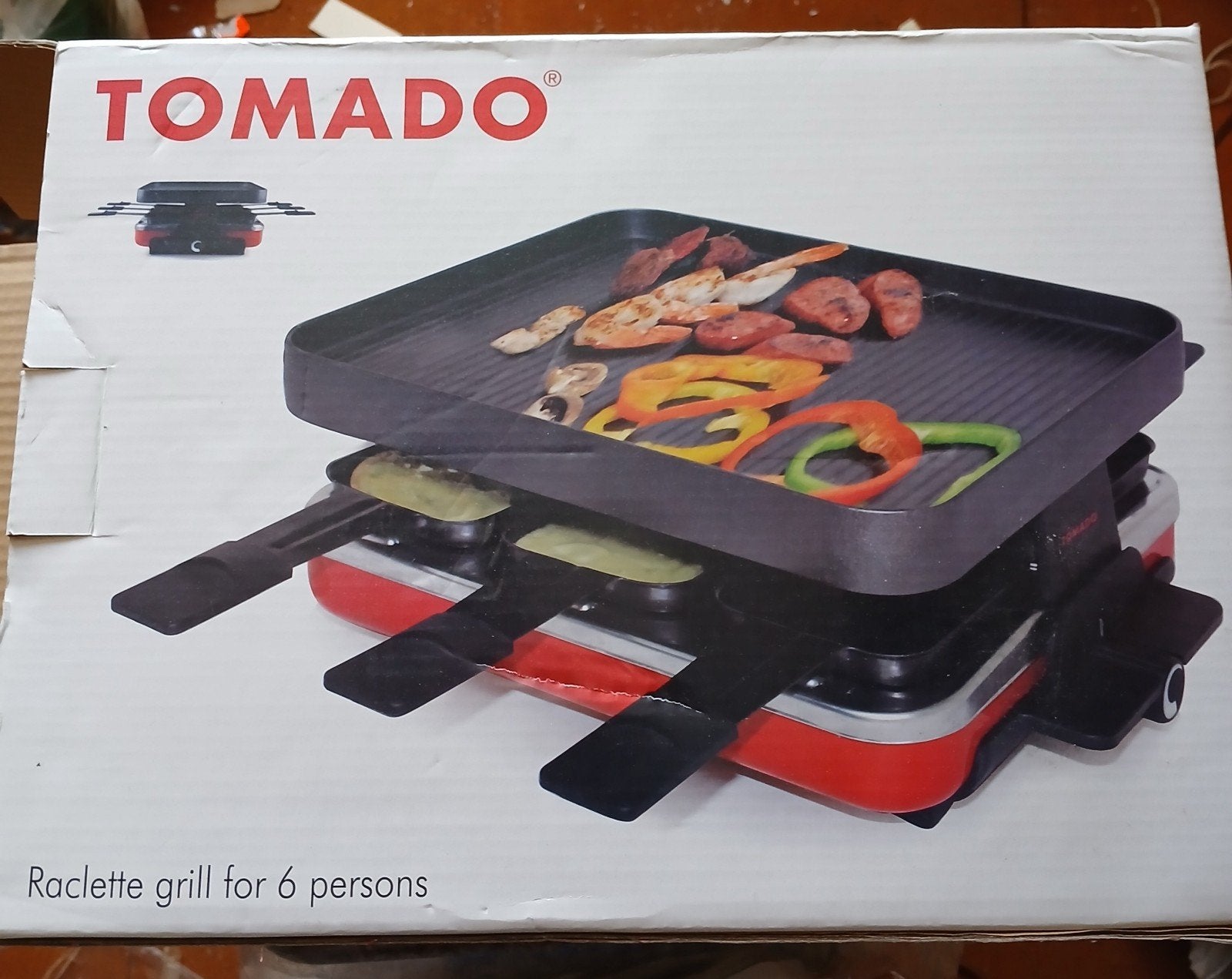 Tomado Raclette Grill voor 6 personen - Nieuw in verpakking, Ophalen, Nieuw