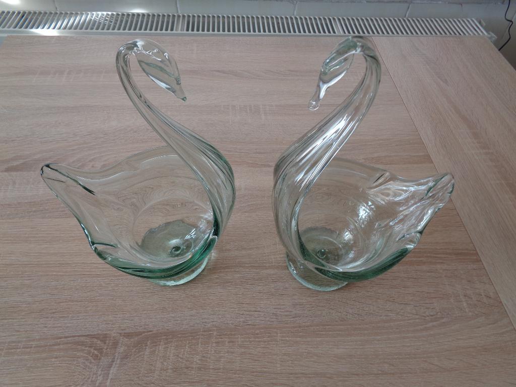 2 glazen zwanen, Antiek en Kunst, Ophalen of Verzenden