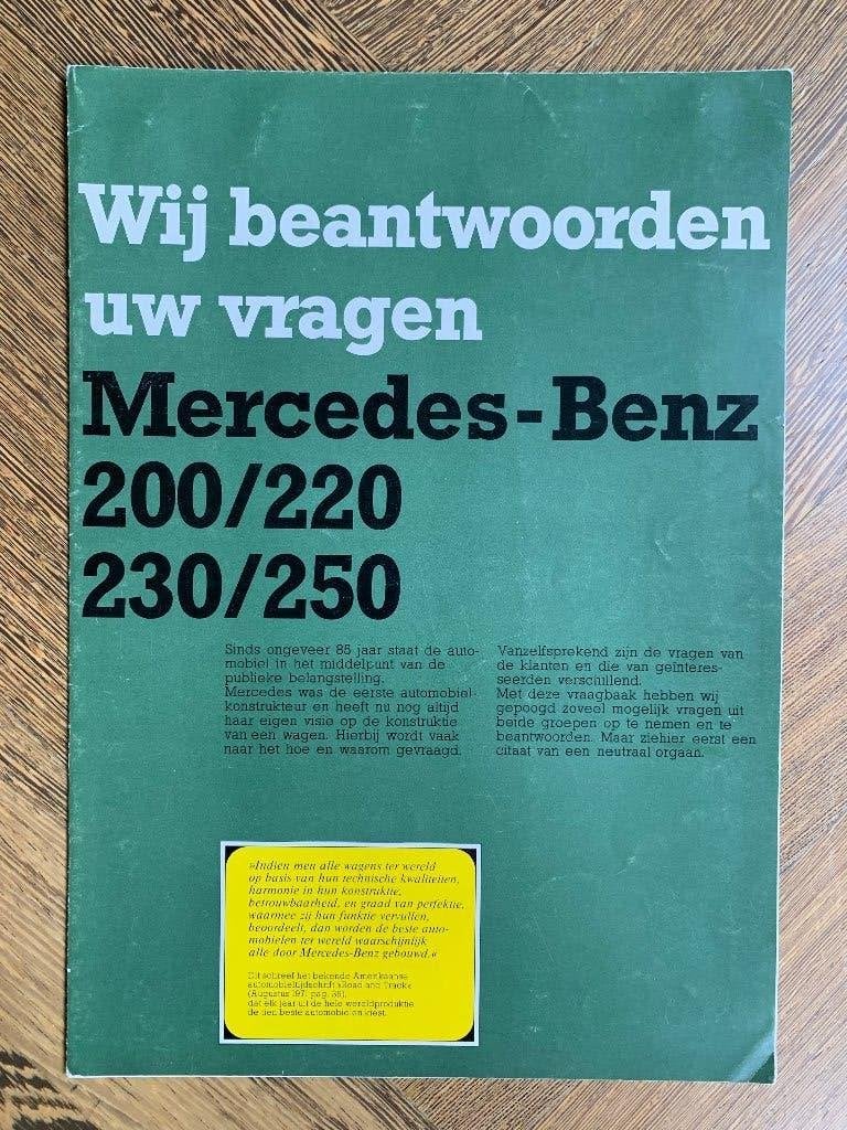 Nederlandse folder brochure Mercedes-Benz W114 W115 1971, Zo goed als nieuw, Mercedes-Benz, Mercedes, Ophalen of Verzenden