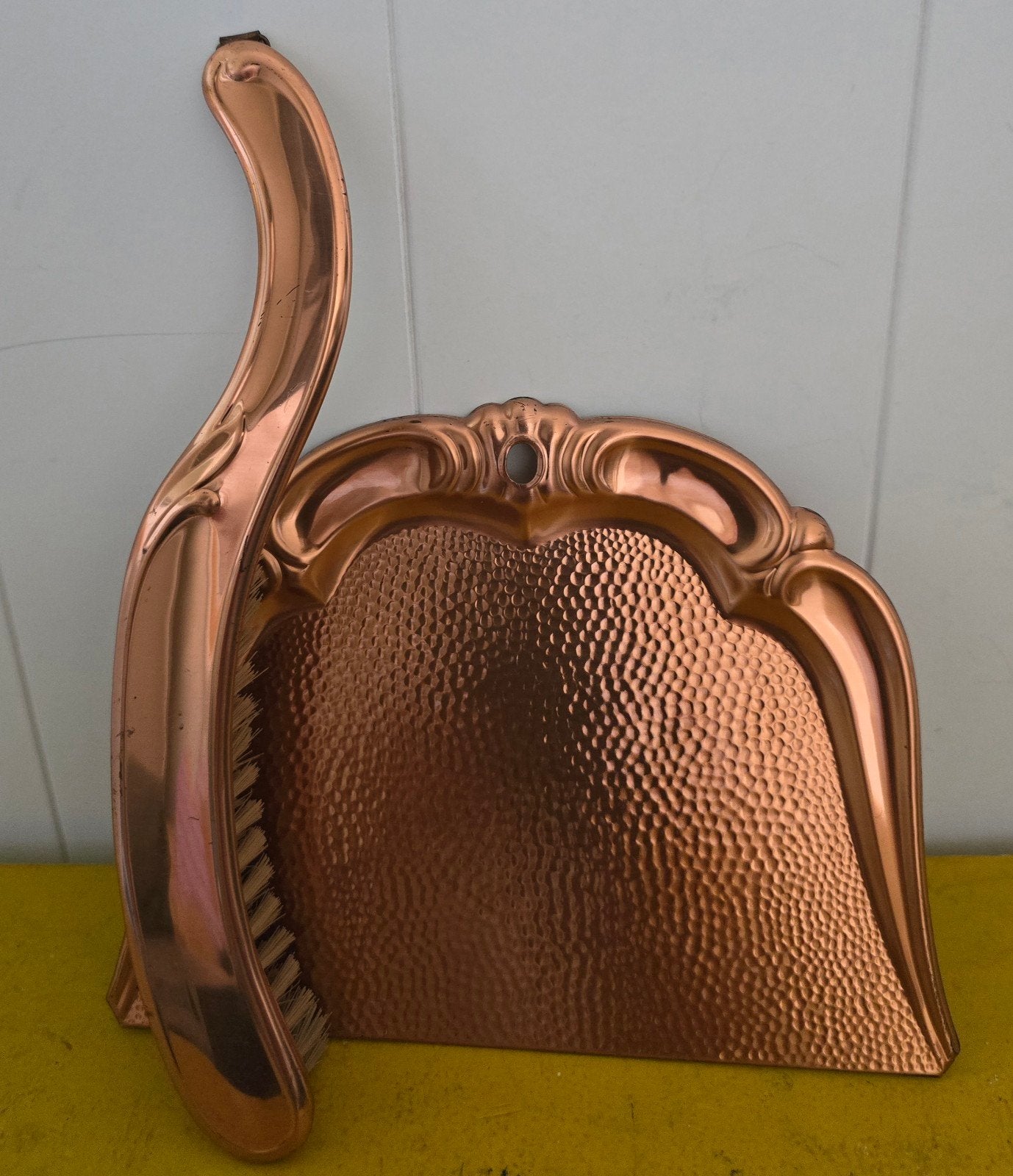 Vintage "decoratie" veger er blikje, Antiek en Kunst, Ophalen of Verzenden