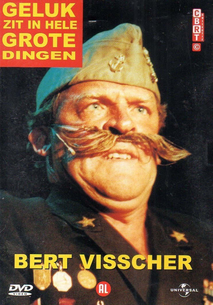 Bert Visscher -Geluk zit in hele grote dingen DVD nieuwstaat, Stand-up of Theatershow, Bert Visscher, Inclusief boekje, Alle leeftijden