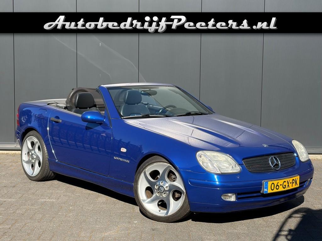 Mercedes-benz SLK-KLASSE SLK 230 Kompressor 1998 Airco Leder, Auto's, Oldtimers, Achterwielaandrijving, Cabriolet, Blauw, Mercedes-Benz