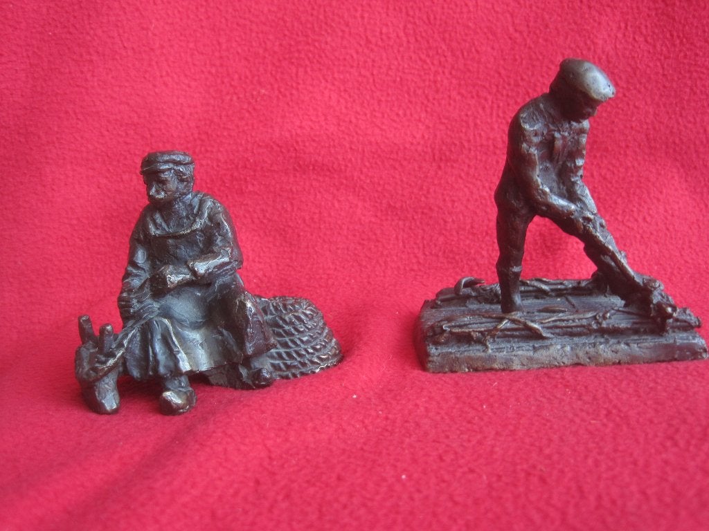 2 bronzen beeldjes Jaap Hartman., Verzamelen, Beelden en Beeldjes, Ophalen of Verzenden, Gebruikt, Mens