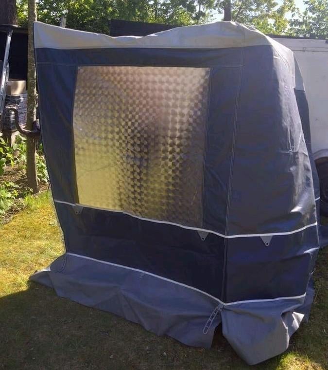 Universele zijtent met slaapcabine - Ideaal voor extra ruimt, Ophalen of Verzenden, Gebruikt, Polyester, Overige merken
