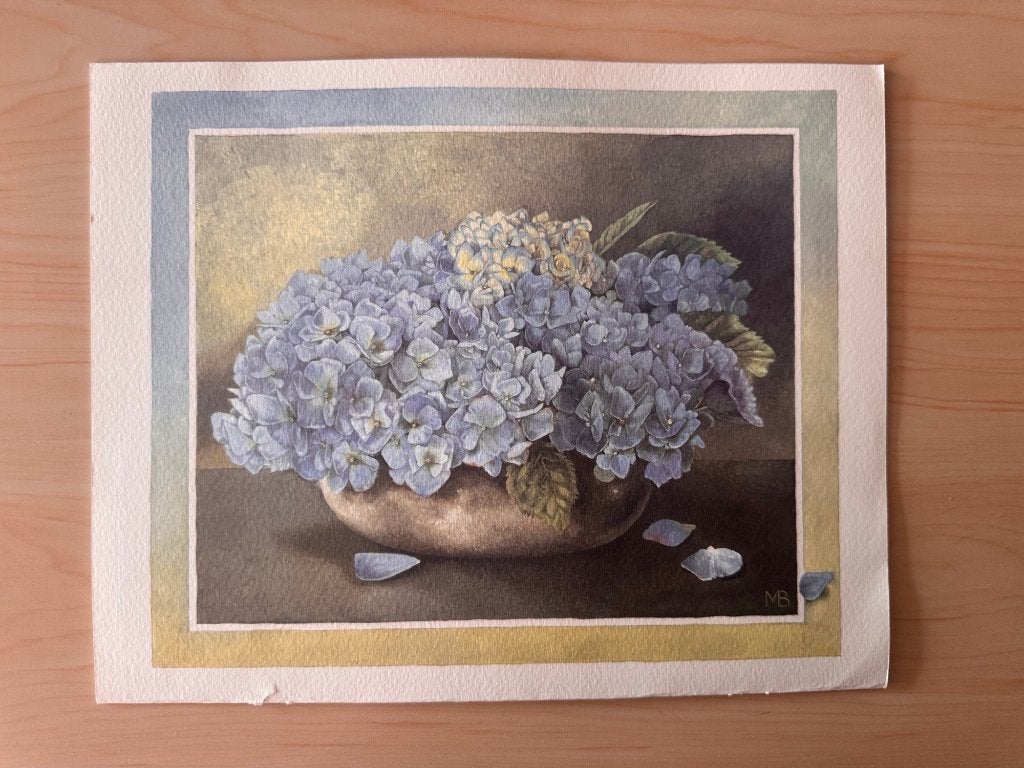 5x aquarelprint van Marjolein Bastin uit de Libelle, Minder dan 50 cm, Gebruikt, Oorspronkelijke maker, Ophalen of Verzenden