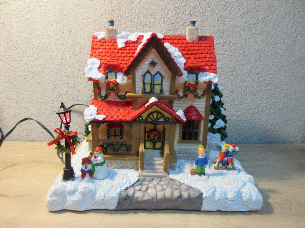 Kersthuisje met verlichting, Ophalen of Verzenden