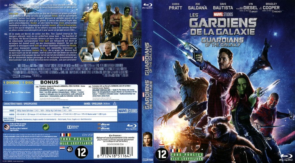 Guardians of the Galaxy + Guardians of the Galaxy vol.2  NL, Nederlands, Film, Actie, Ophalen of Verzenden
