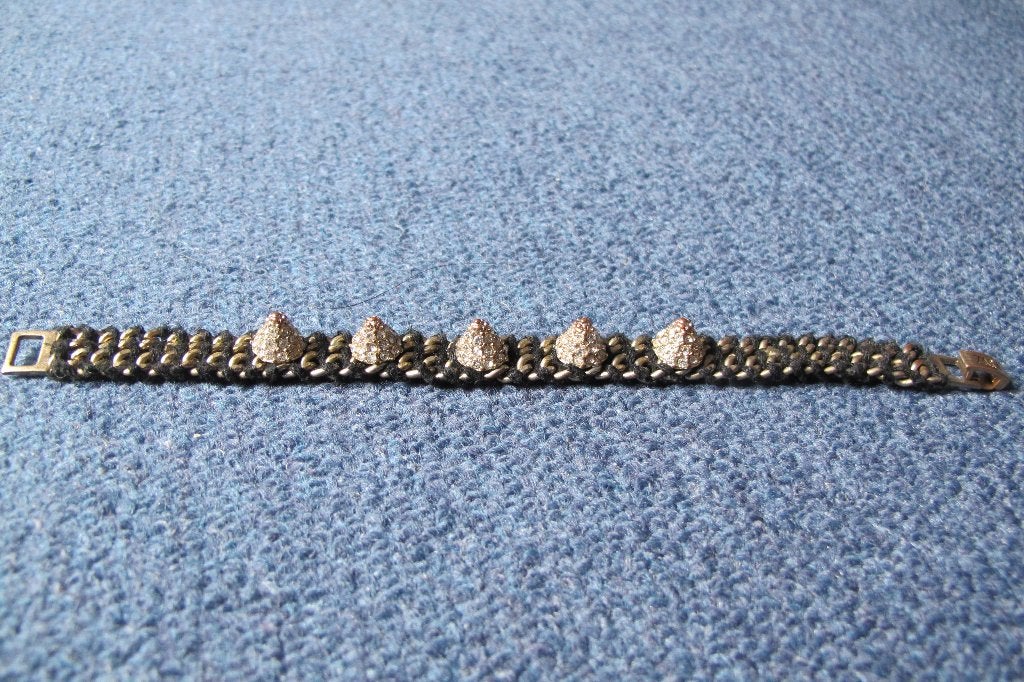 Black spike bracelet, Sieraden, Tassen en Uiterlijk, Armbanden, Ophalen of Verzenden, Gebruikt, Zwart, Overige materialen