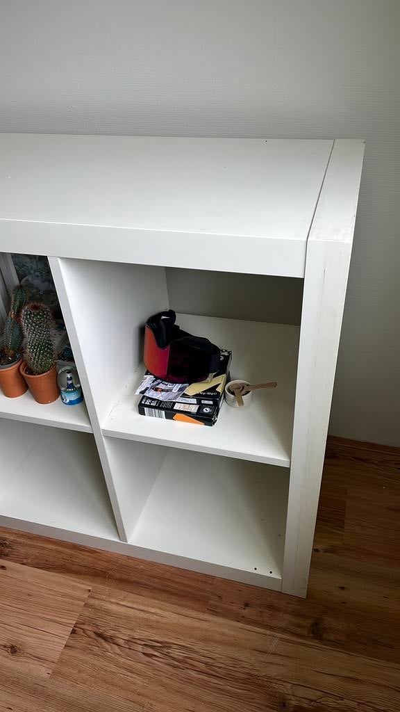 Ikea kallax kast 2x4 vakken wit, Huis en Inrichting, Kasten | Boekenkasten, Ophalen, Gebruikt, 100 tot 150 cm, Minder dan 100 cm