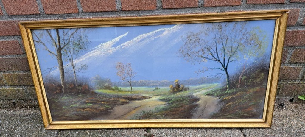 Mooie oude lijst met ...... achter glas, Ophalen, Gebruikt, Oorspronkelijke maker, Overige typen