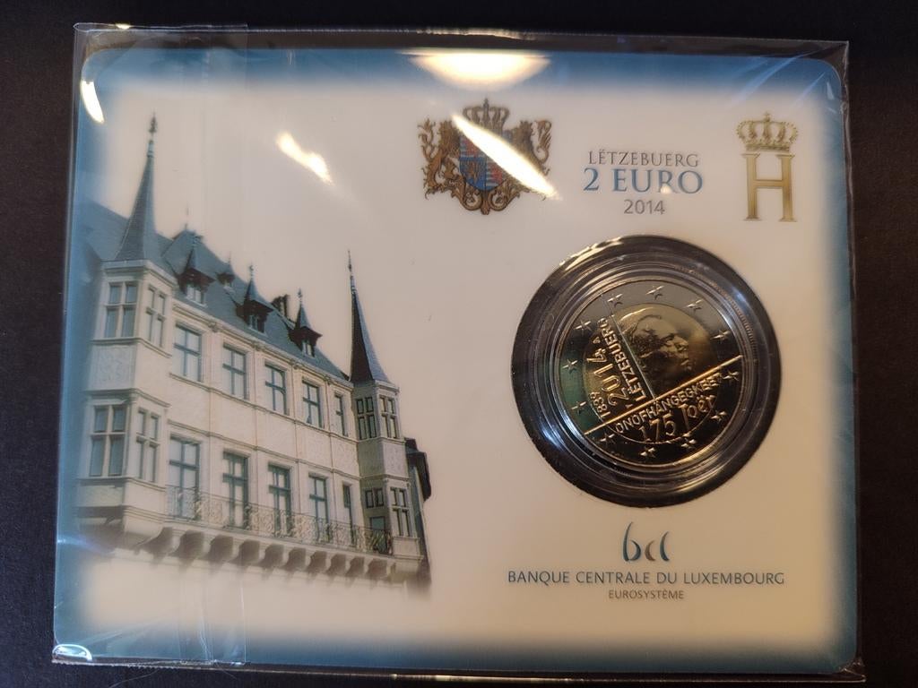 Luxemburg 2 euro 2014 BU Onafhankelijkheid Coincard, Postzegels en Munten, Munten | Europa | Euromunten, Ophalen of Verzenden