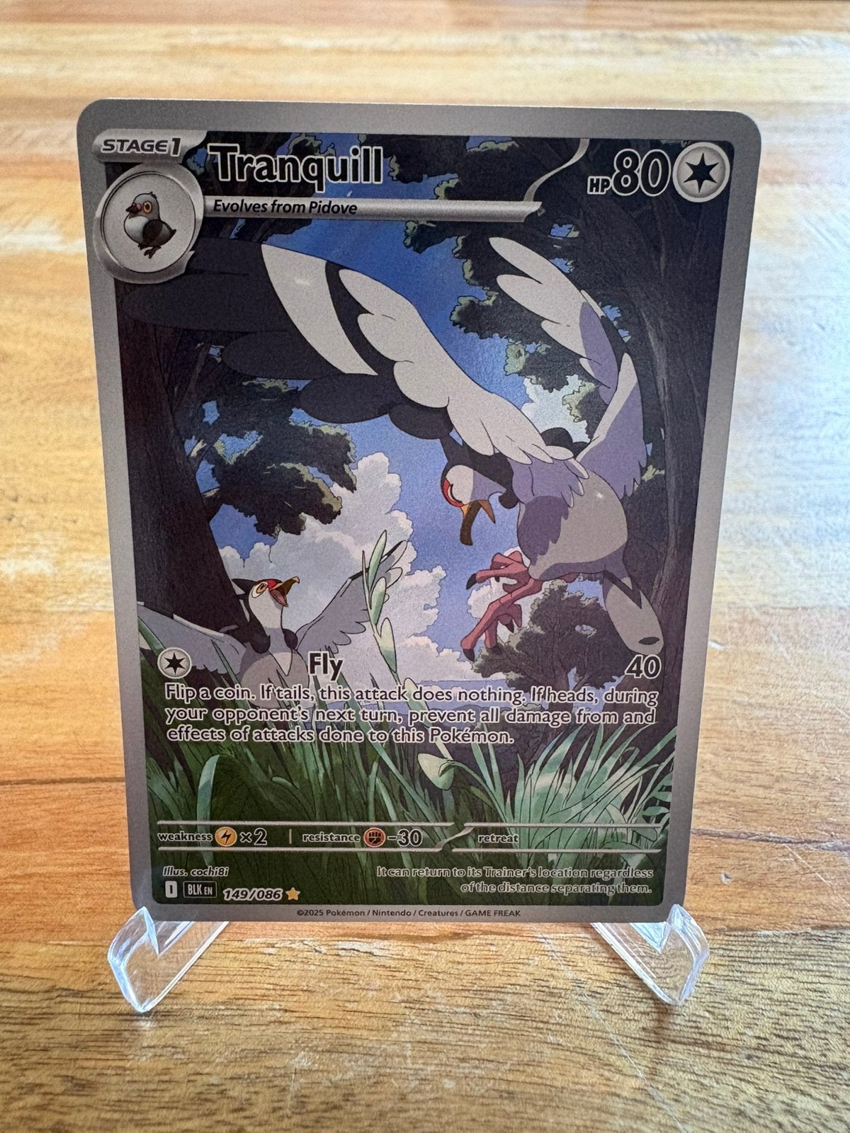 Tranquill BLK 149/086, Ophalen of Verzenden, Zo goed als nieuw, Losse kaart, Foil