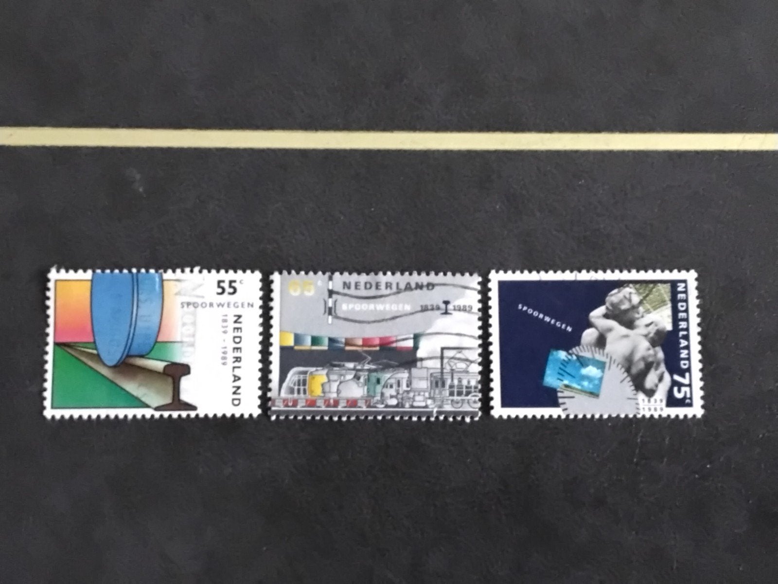 Nederland 150 jaar Spoorwegen 1989 gestempeld, Postzegels en Munten, Ophalen of Verzenden, Na 1940, Gestempeld